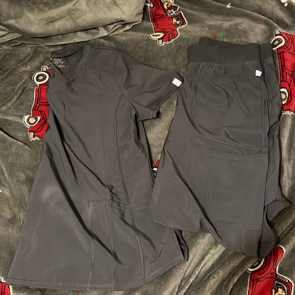 Infinity by Cherokee grey scrub set, both size M